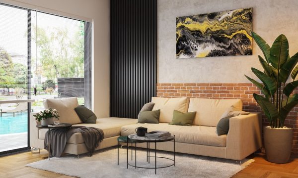 industrial-style-living-room-interior-with-furniture-sofa - THHOME