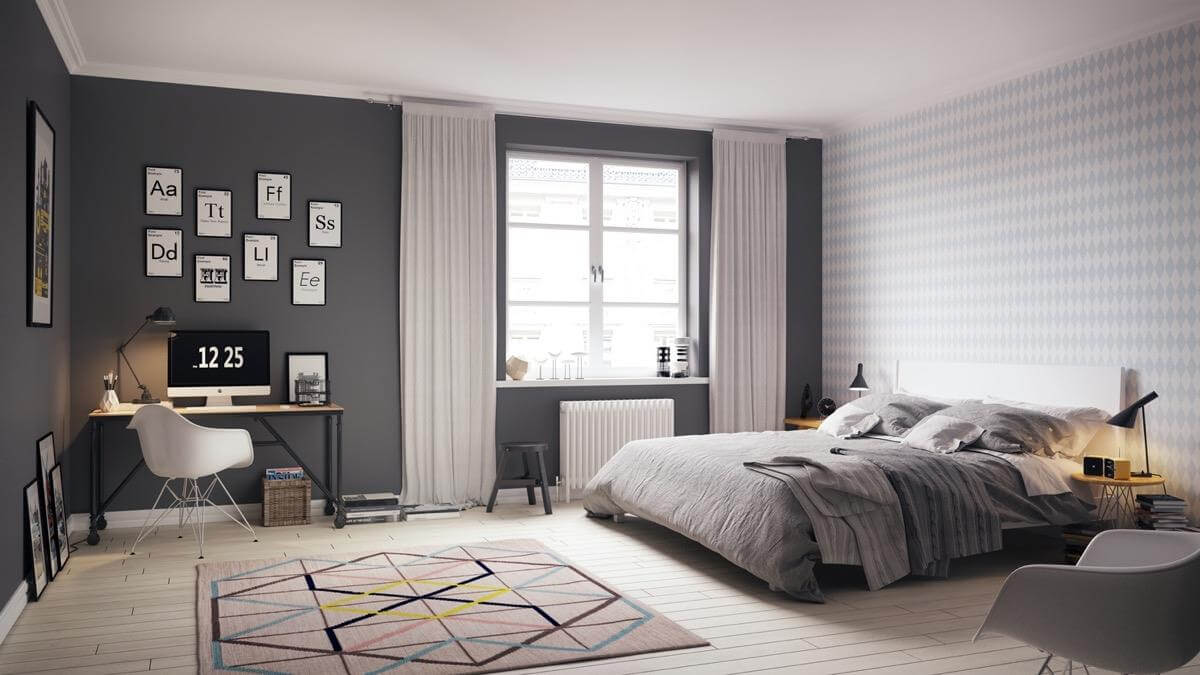Thiết kế nội thất phòng ngủ chung cư Scandinavian