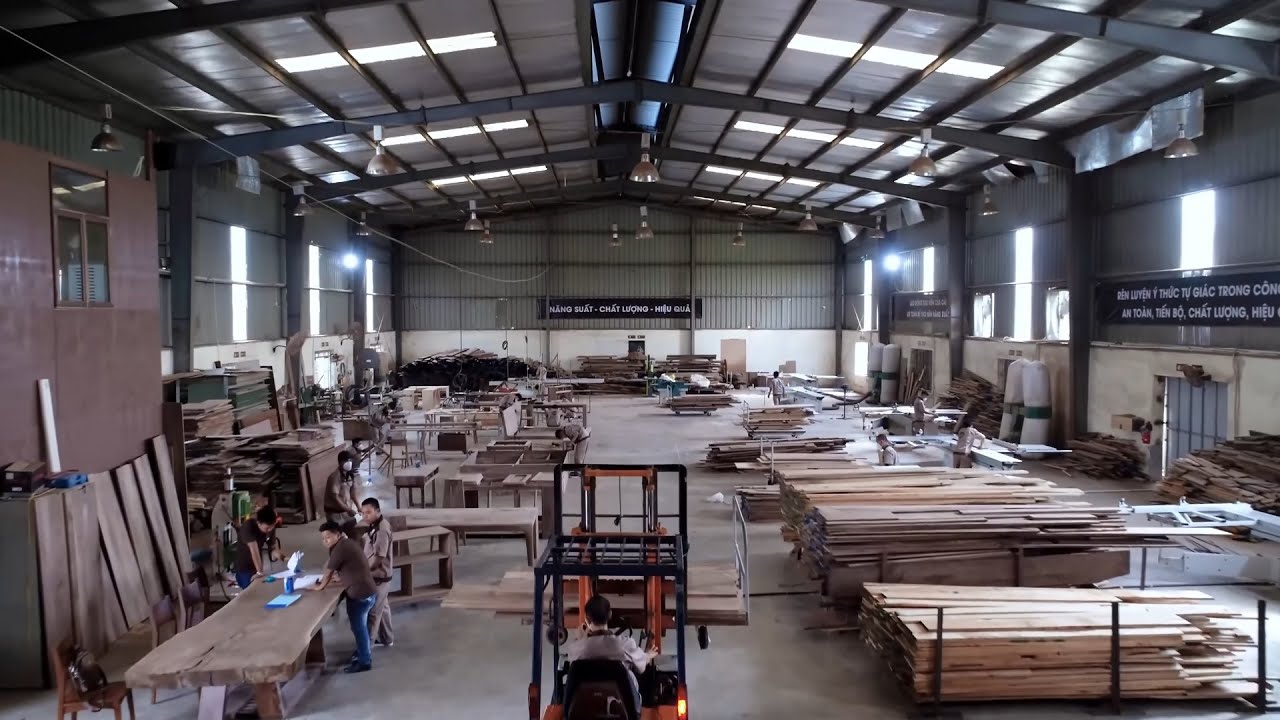 Xưởng sản xuất nội thất gỗ óc chó Đồng Gia