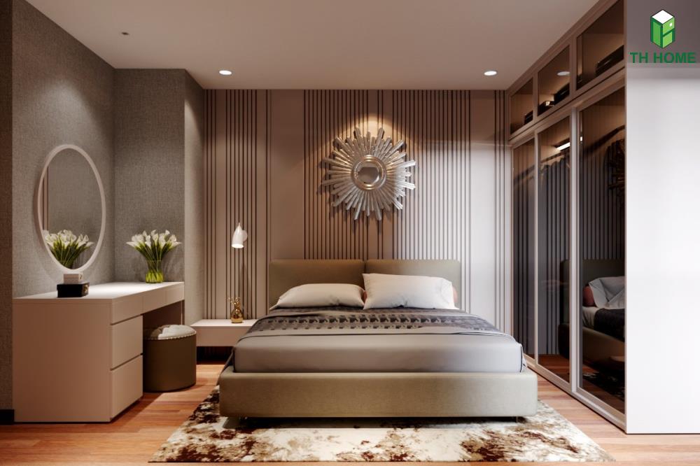 Phòng ngủ Master tân cổ điển với mức báo giá nội thất chung cư 60m2
