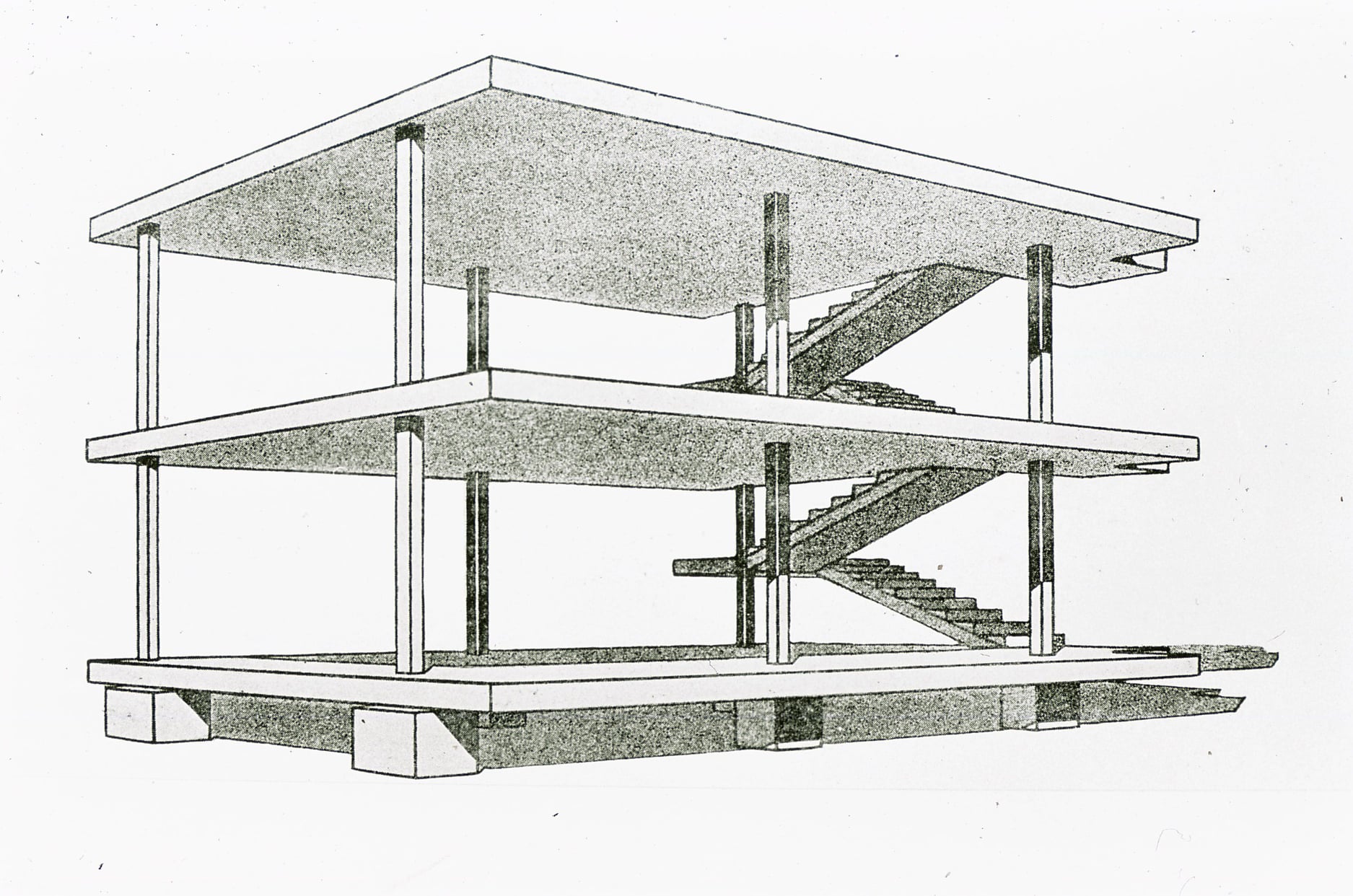 tác phẩm thay đổi kiến trúc Dom-Ino House của Le Corbusier, 1915