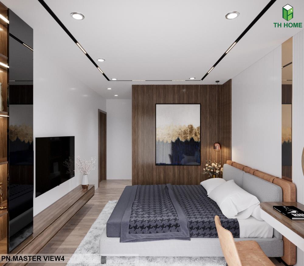 Thiết kế nội thất căn hộ chung cư The Emerald nội thất phòng ngủ