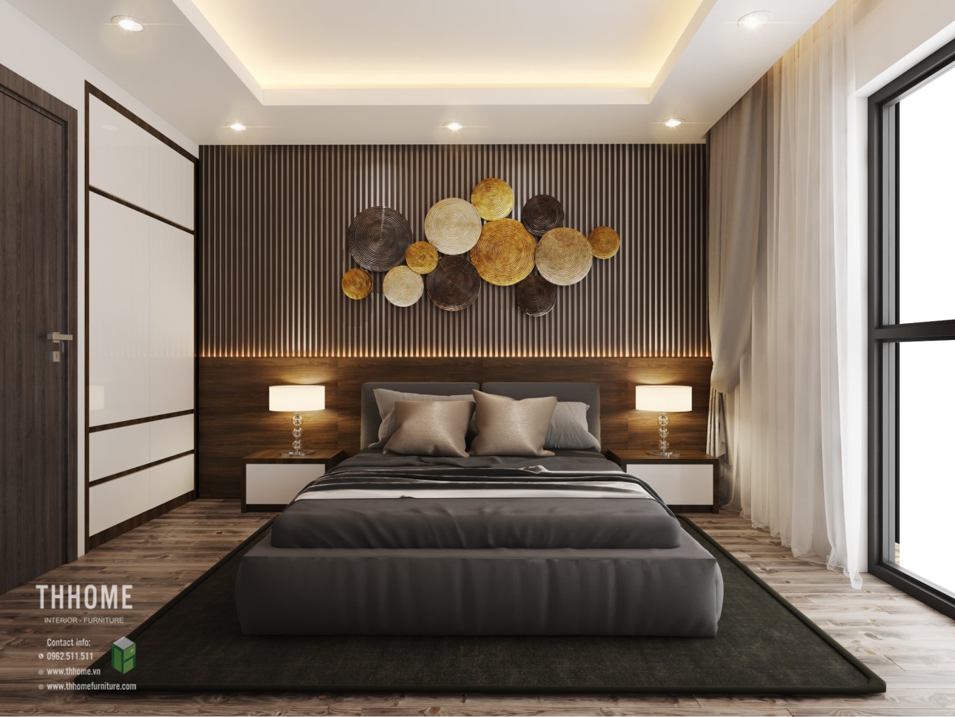 màu sắc trong thiết kế nội thất phong cách hiện đại cho phòng ngủ
