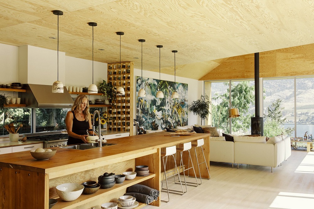 thiết kế nội thất nhà bếp với ánh sáng chan hòa