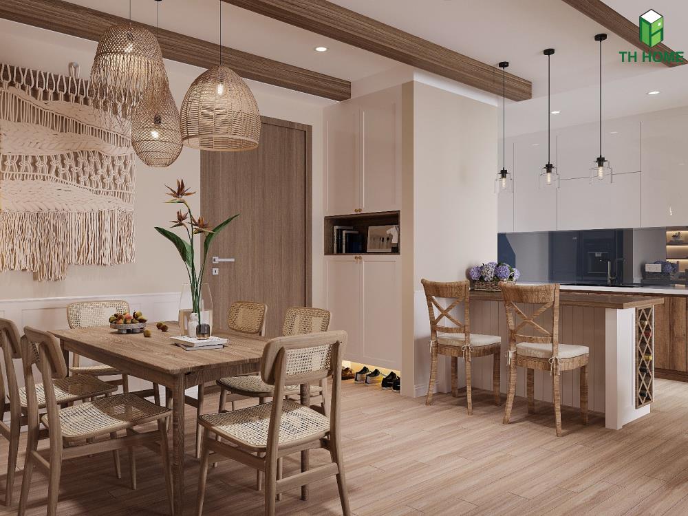 Thiết kế nội thất căn hộ chung cư đẹp vật liệu thân thiện môi trường
