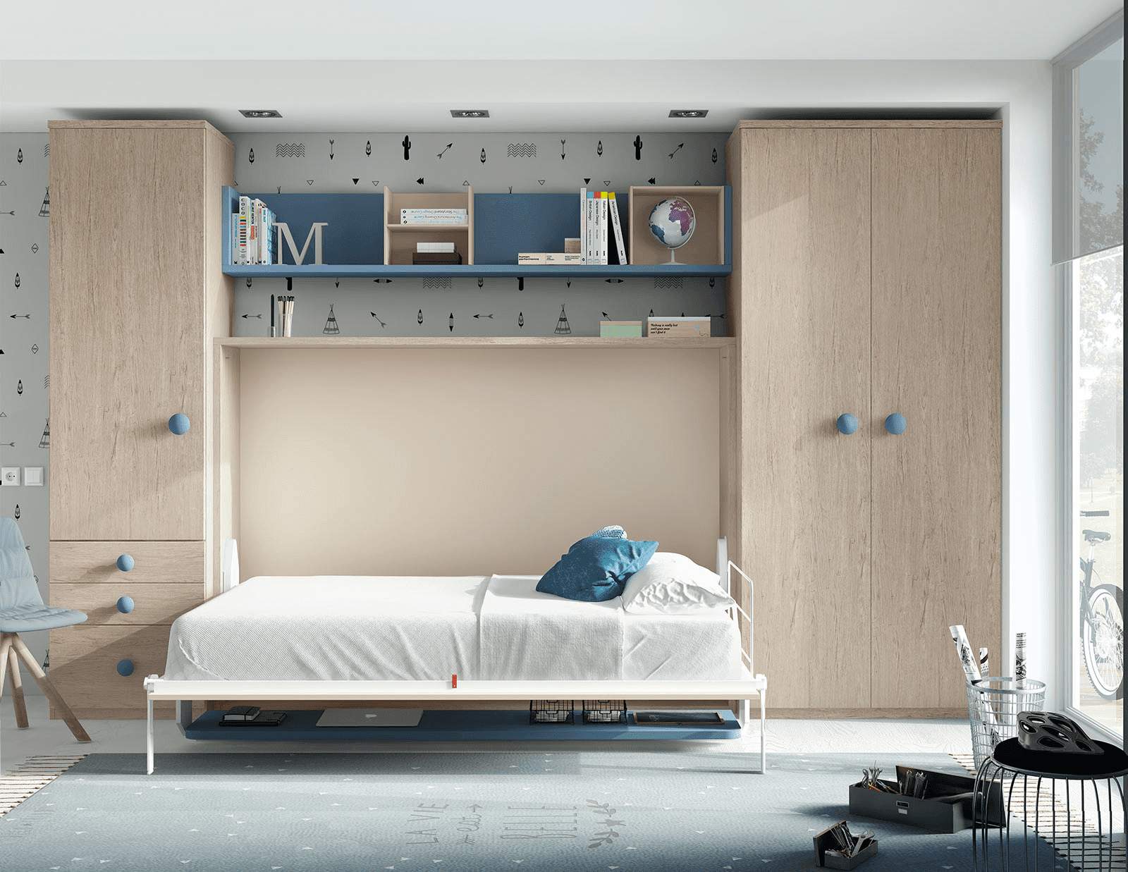 Giường ngủ âm tường là mẫu nội thất thông minh được nhiều người yêu thích