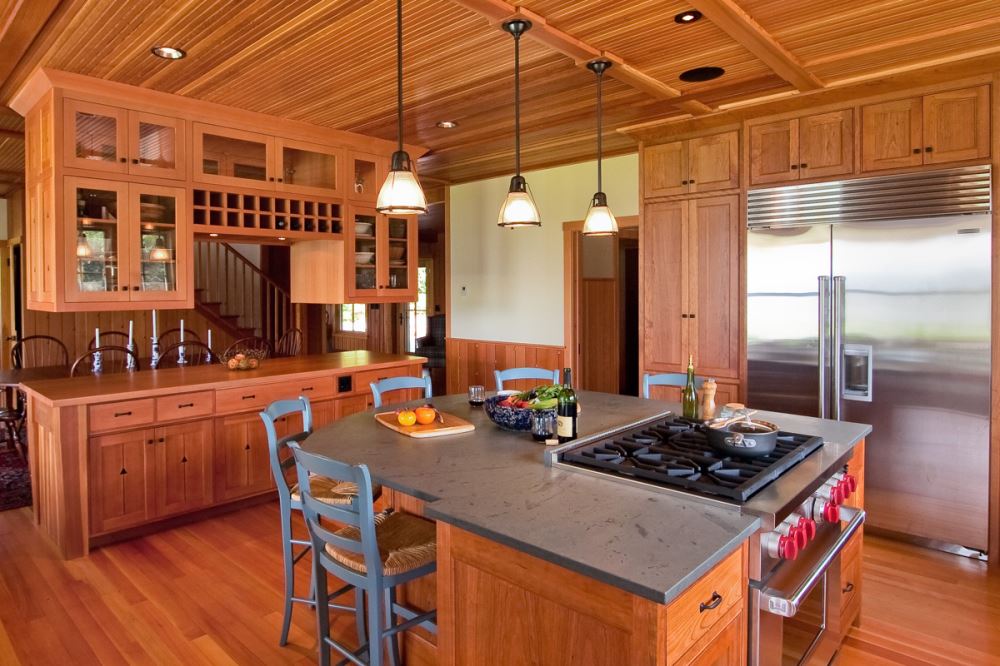 Nội thất phòng bếp gỗ tự nhiên có chất lượng bền lâu
