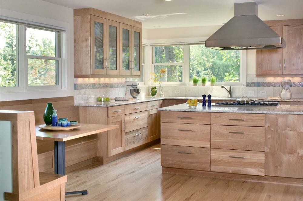 Nội thất phòng bếp gỗ tự nhiên có ảnh hưởng tốt với sức khỏe