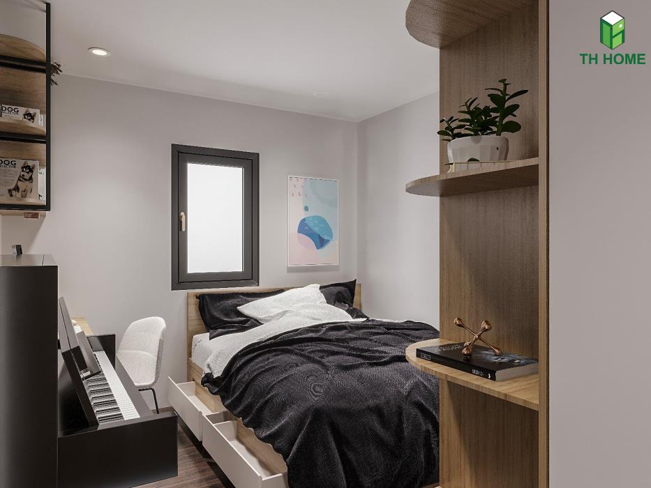 Phòng ngủ đầy đủ, đáp ứng nhu cầu của gia chủ của thiết kế nhà đẹp cho diện tích nhỏ