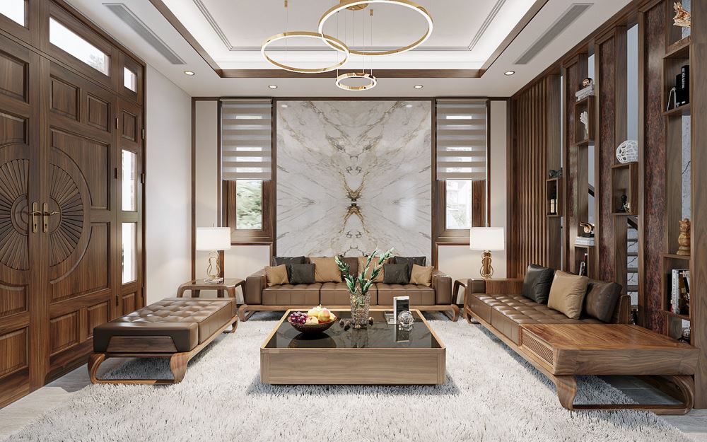 Đường nét sofa hiện đại sắc sảo toát lên sự mạnh mẽ