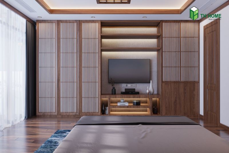 Những chi tiết đơn giản, tinh tế được khắc họa trong không gian phòng ngủ