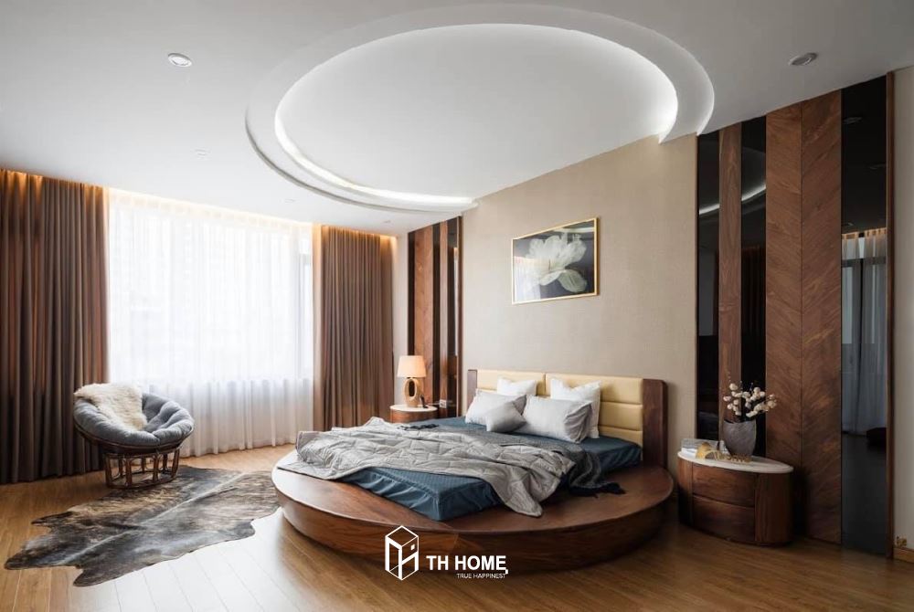 Giường gỗ óc chó nổi bật bởi chất lượng bền chắc, không bị mối mọt